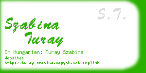 szabina turay business card